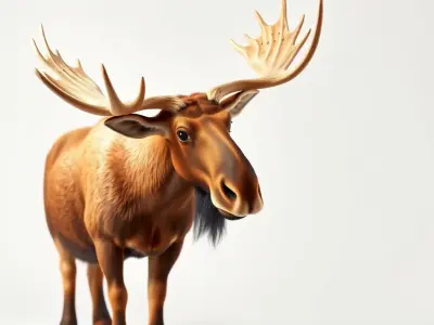Realistic Moose Model Pack for Various Applications Low-poly 3D model