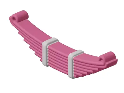 Baby Truck Leaf Spring Toy 3D model