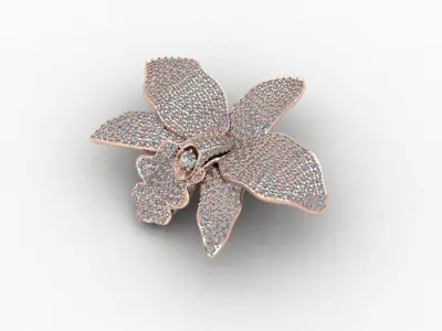 Flower Full Diamond Pendant Mat Day Hoa Lan 3D print model