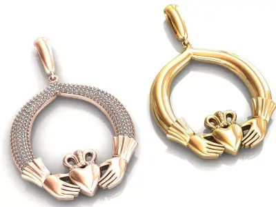 Claddagh Pendant 3D print model