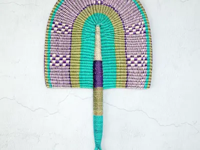 African Handwoven Fan 18 3D model