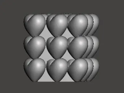 Heart cube candle 3D print model