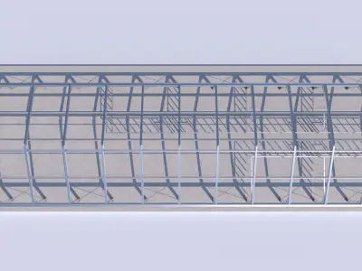 3D Model of Metal Structure Frame MK1 Low-poly 3D model