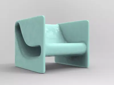 Muhga Chair Low-poly 3D model