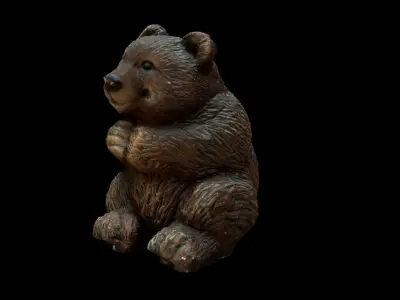 Bear decoration Free low-poly 3D model