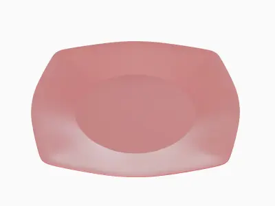 Disposable Plastic Plate A 02 3D model