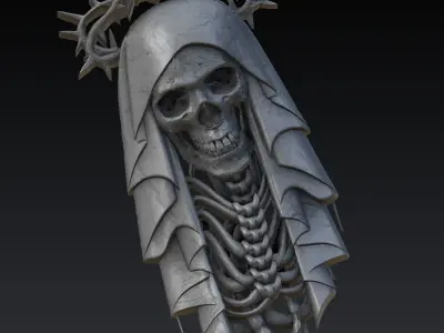 Death skull 3d stereolithography files for printing applications 3D model