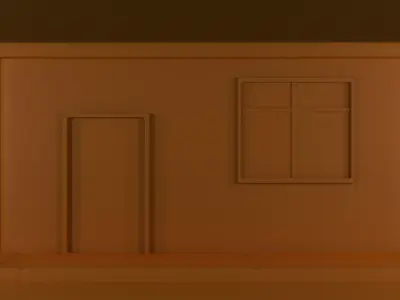 Night Street Lowpoly 3D Model Free low-poly 3D model