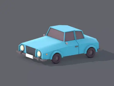 Lowpoly Car Low-poly 3D model
