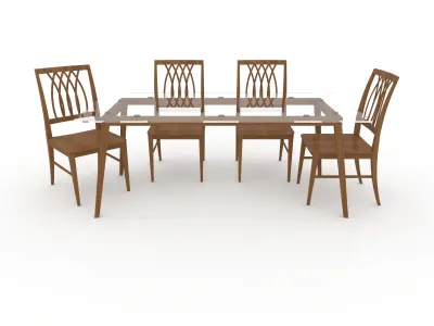Dining Set 4 3D model