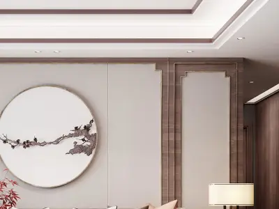 room Chinese living New style 3D model