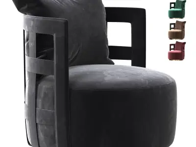 The Braid 6082 T80 is an Italian luxury armchair  3D model