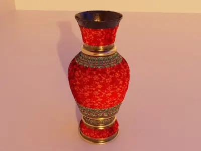 Medieval Flower Vase 6 Low-poly 3D model