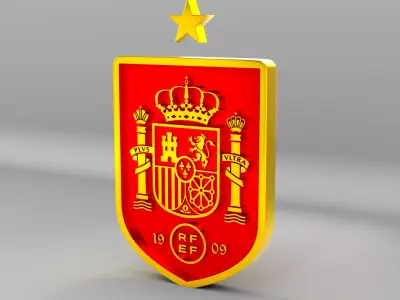 Spain National Soccer Team Logo 3D model