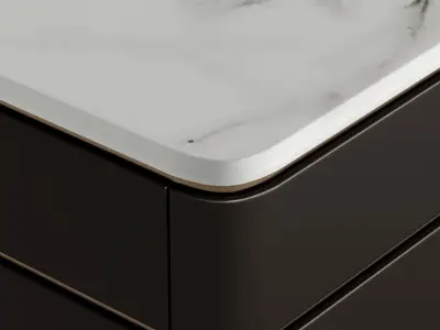 Fendi Lambert Side Table Marble Low-poly 3D model