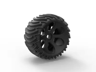Offroad wheel 1 3D print model