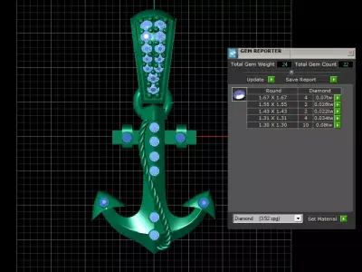 Gold Hook Pendant 3D print model