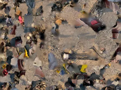 Abandoned crushed Bentley 3D model