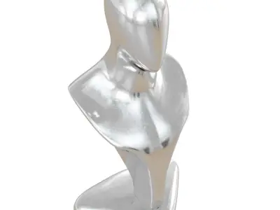 Metal bust of mannequin for shop 127 3D model