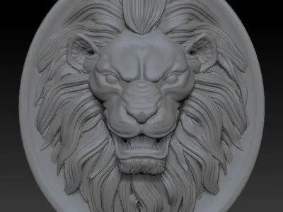 Lion Pendant - Print Model 3D print model