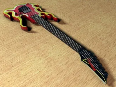 Ibanez Flame Guitar 3D model