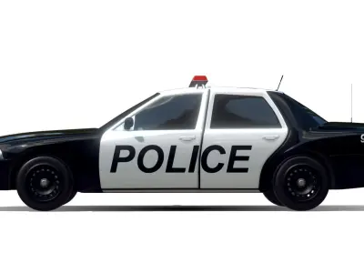 Police Car Free 3D model