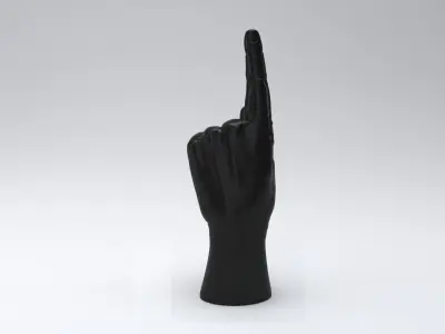 Pointing hand printable 3D print model