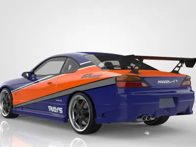 Nissan Silvia S15 Tokyo Drift 3D model