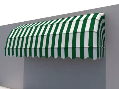 Bellows Awning Tent 3D model