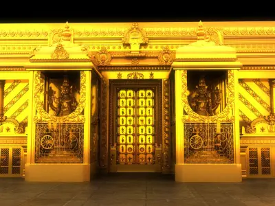 tirupati temple interior 3D model