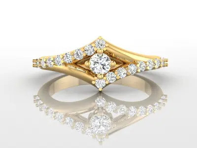 Ring M36 The luxury female ring with gems wedding 3D print model
