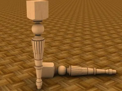 Modern Furniture Legs 3D model