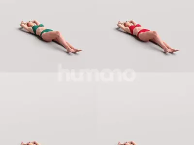 Humano Beautiful Woman in swimsuit lying pool-2511-032-7361 3D model