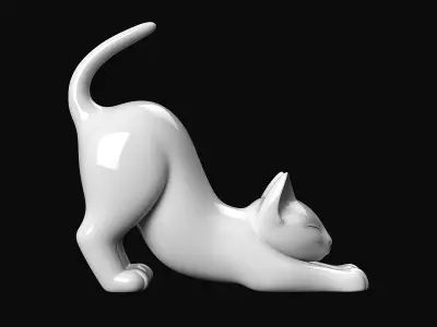 Stretching Cat 3D print model