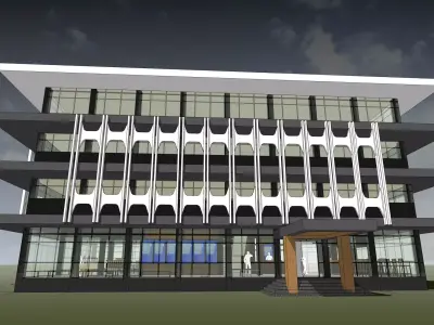 Co-working office 3D model