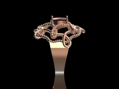 Modern Ring 3D print model shop