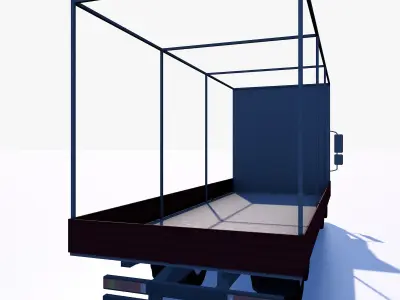 Truck with sides and stands 3D model