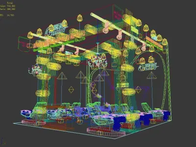Showroom - Area -6X6-3DMAX2009-012 3D model