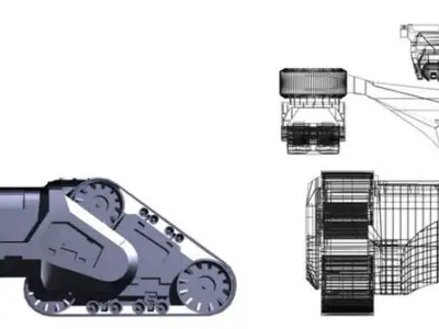 Hunter killer tank Free 3D model