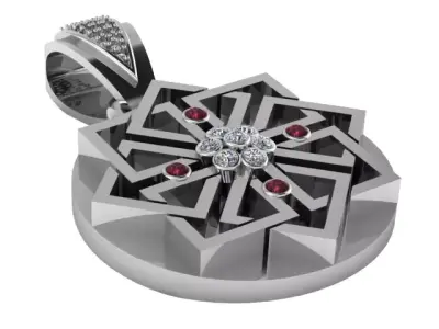 Slavic Lunnitsa pendant 3D model 3D printable 3D print model