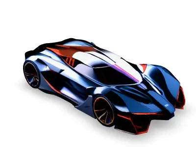 Futuristic Concept Supercar Low-poly 3D model