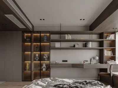 Bedroom interior scenes 3D model 2