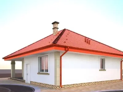 House model 3d dom6  Free 3D model
