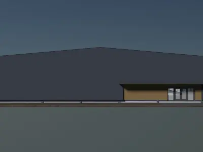 Warehouse with hall space 3D model