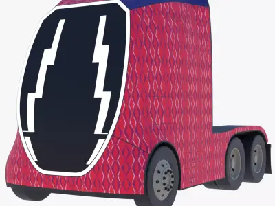 Future semitruck VI PBR 3D model