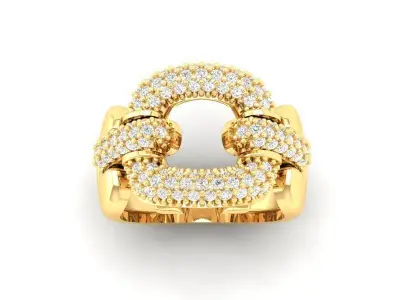 Luxury Knot Diamond Ring for Women  544 3D print model