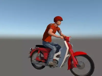 moto Honda Cup Free 3D model