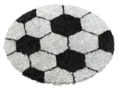 Round carpet Football 3D model