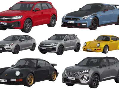 HQ cars collection 39 3D Model Pack