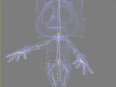 Cartoon Fox RIGGED Low-poly 3D model